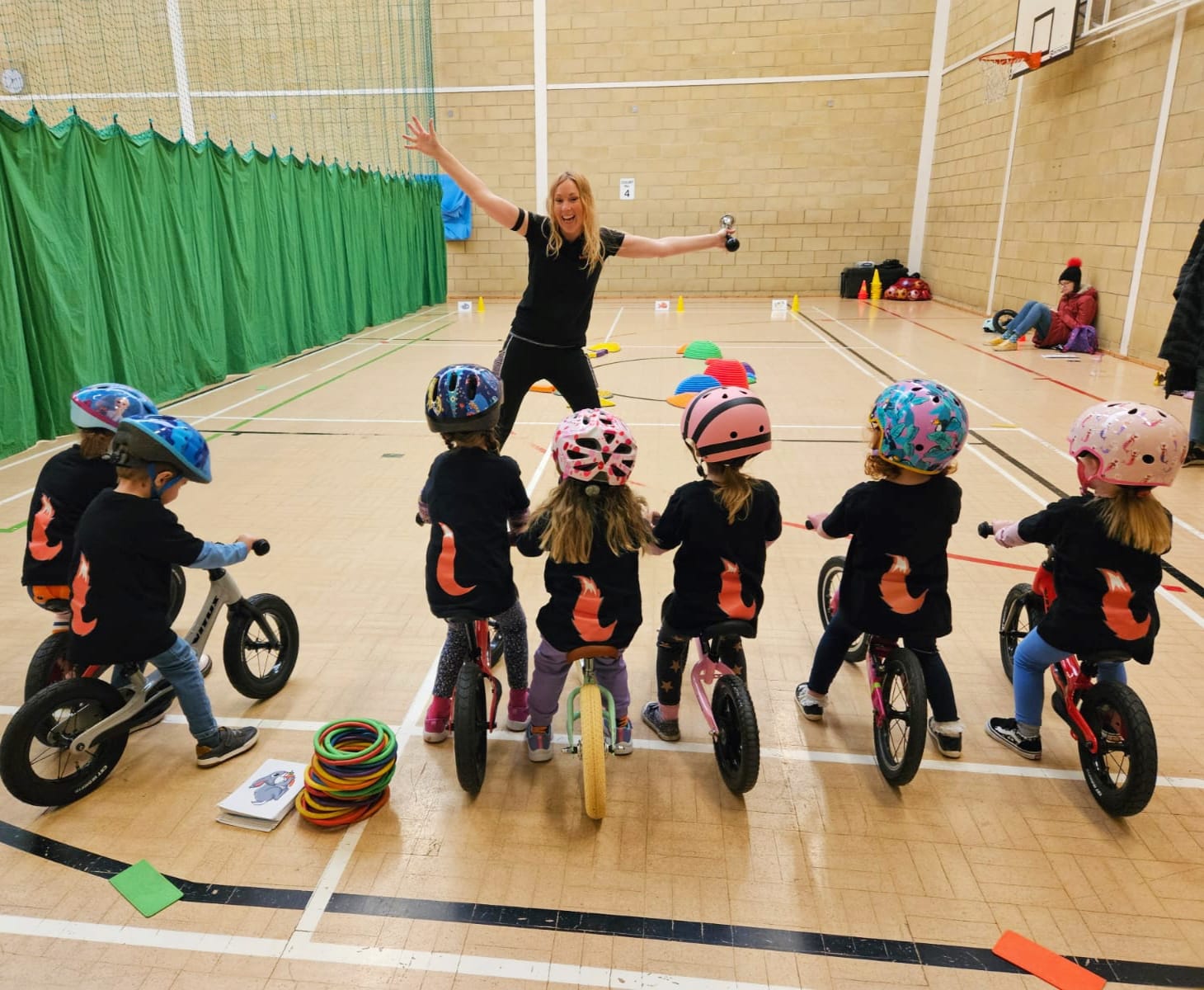 Children enjoying CycleTots balance bike class
